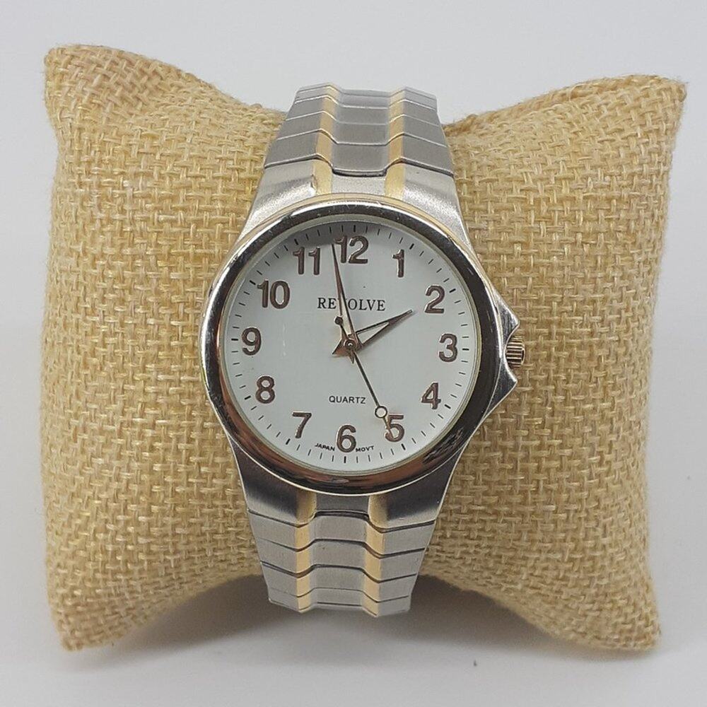 Revolve Quartz Men's Watch White Dial Japan Movt Wristwatch